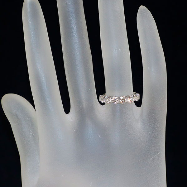 新品 Pt950 全石グレード付ダイヤモンド リング D1.129ct E/F VS2 EXH&C 【エスコレ】ハーフエタニティ