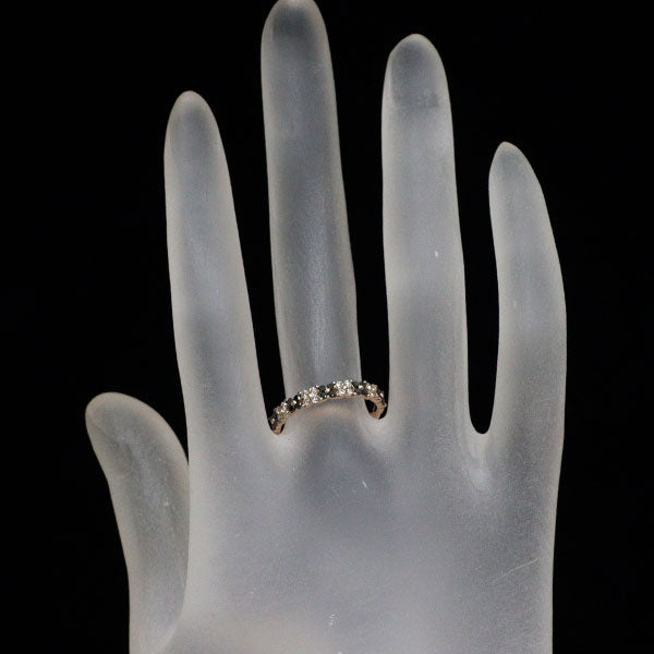 K18PG カラーレス/ブラック ダイヤモンド リング 0.36ct