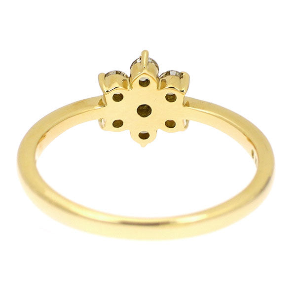 K18YG ダイヤモンド リング 0.29ct フラワー