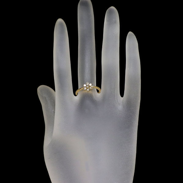 K18YG ダイヤモンド リング 0.29ct フラワー