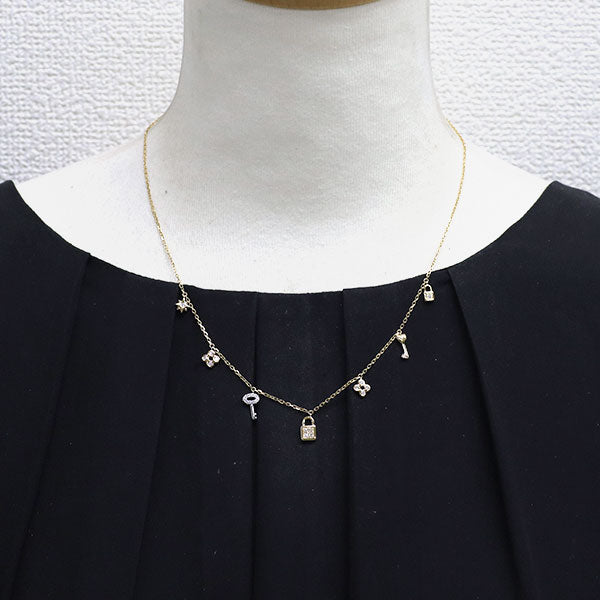 K18YG/WG ダイヤモンド ネックレス 0.27ct