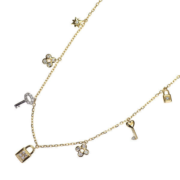 K18YG/WG ダイヤモンド ネックレス 0.27ct