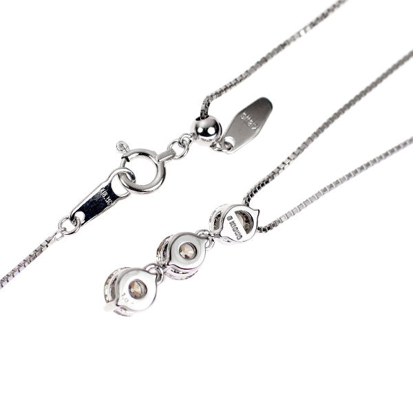 K18WG ダイヤモンド ペンダントネックレス 1.06ct スリーストーン