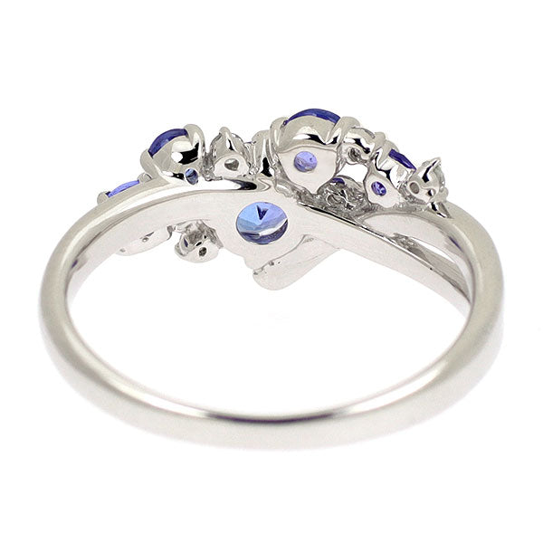 K18WG タンザナイト ダイヤモンド リング 0.61ct D0.07ct