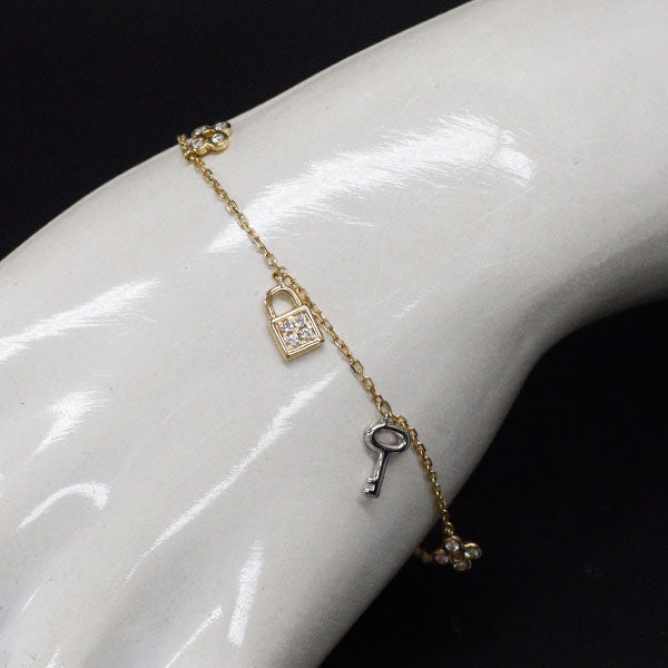 K18YG/WG ダイヤモンド ブレスレット 0.26ct