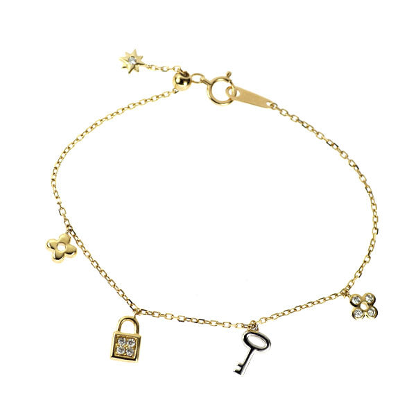 K18YG/WG ダイヤモンド ブレスレット 0.26ct