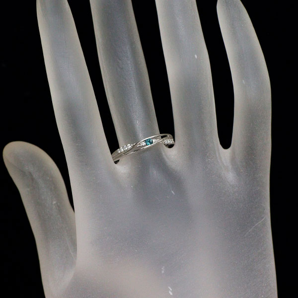 Pt900 アレキサンドライト ダイヤモンド リング 0.03ct 希少