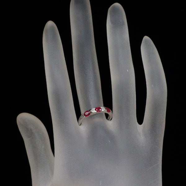 Pt900 ルビー ダイヤモンド リング 0.64ct D0.06ct