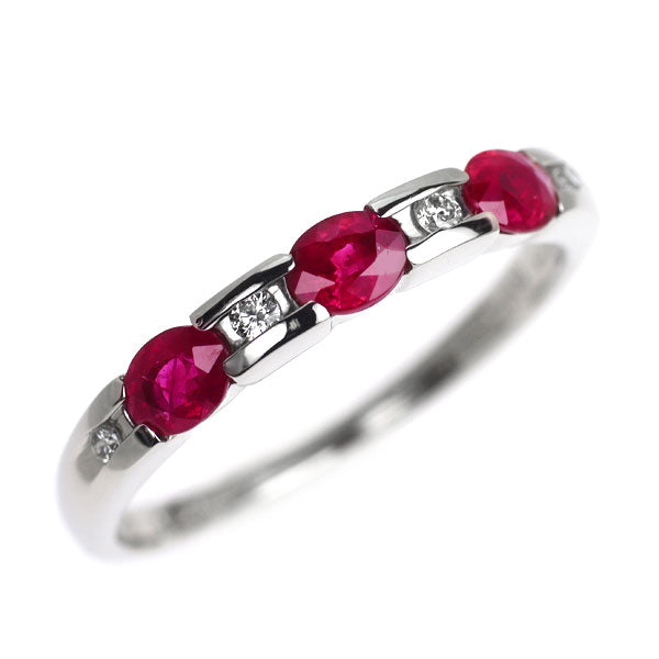 Pt900 ルビー ダイヤモンド リング 0.64ct D0.06ct