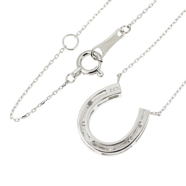 Pt900/ Pt850 ダイヤモンド ペンダントネックレス 0.05ct 馬蹄
