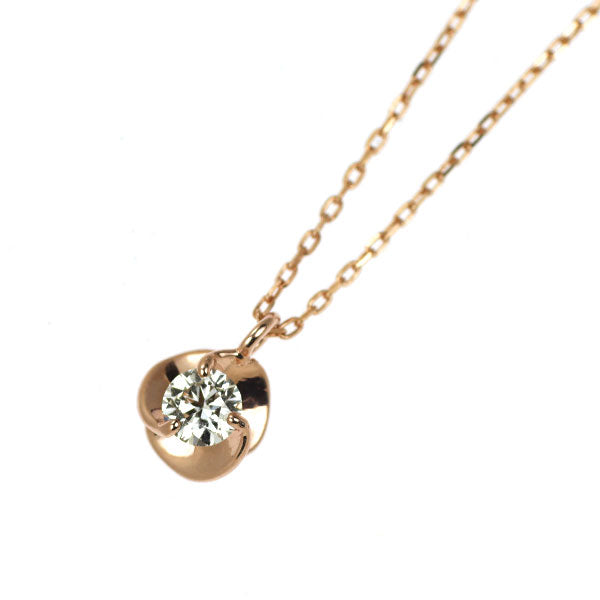 K10PG ダイヤモンド ペンダントネックレス 0.101ct