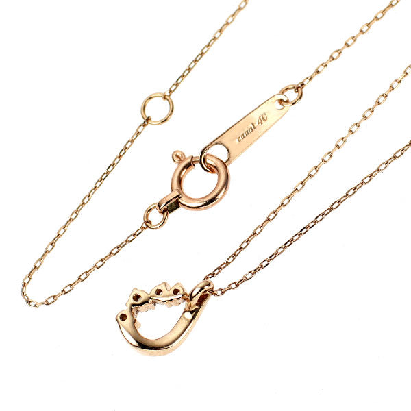 カナル4℃ K10PG ダイヤモンド ペンダントネックレス