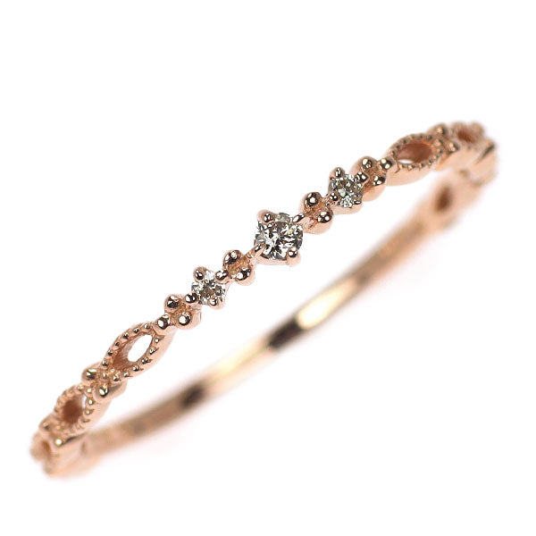 組曲 K10PG ダイヤモンド リング 0.04ct