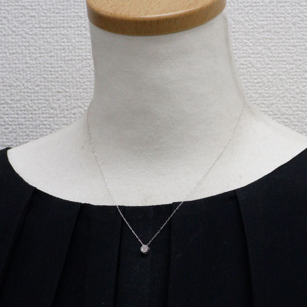K10WG ダイヤモンド ペンダントネックレス 0.10ct