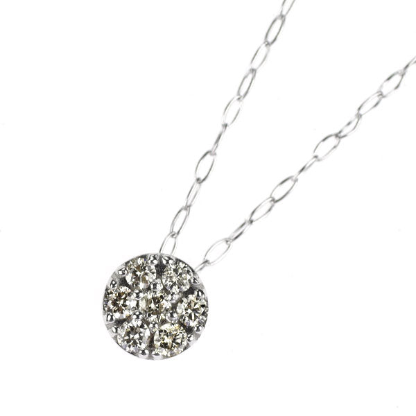K10WG ダイヤモンド ペンダントネックレス 0.10ct