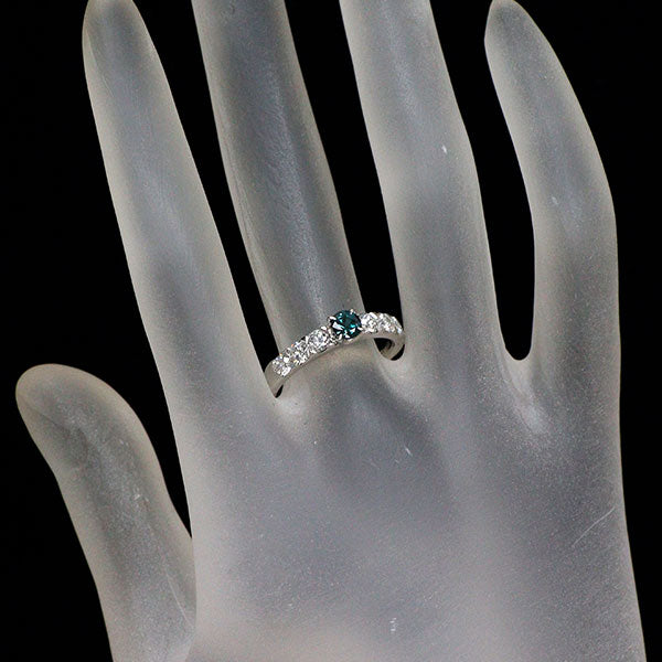 Pt950 アレキサンドライト ダイヤモンド リング 0.321ct D0.60ct