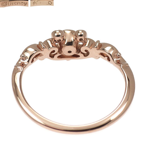 ケイウノ/ディズニー K18PG ダイヤモンド リング 0.178ct ハッピーティアラ
