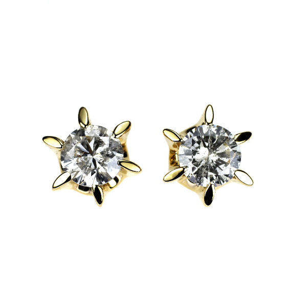 K18YG ダイヤモンド ピアス 0.80ct