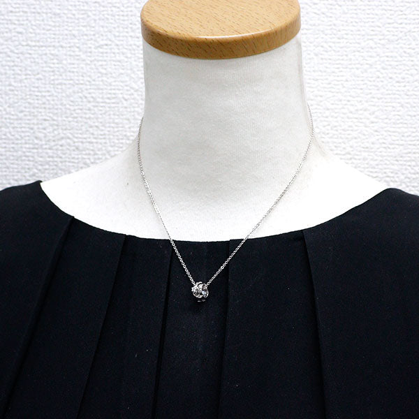 スタージュエリー K18WG ダイヤモンド ペンダントネックレス 0.02ct スター