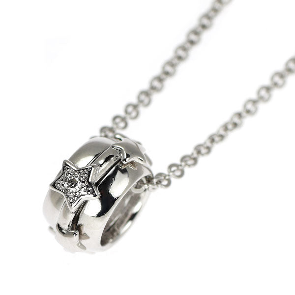 スタージュエリー K18WG ダイヤモンド ペンダントネックレス 0.02ct スター