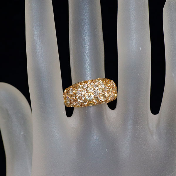 K18PG インペリアルトパーズ ダイヤモンド パヴェリング 3.10ct D0.45ct