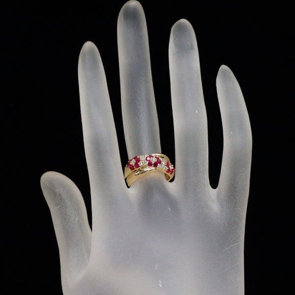 K18YG ルビー ダイヤモンド リング 1.00ct D0.30ct