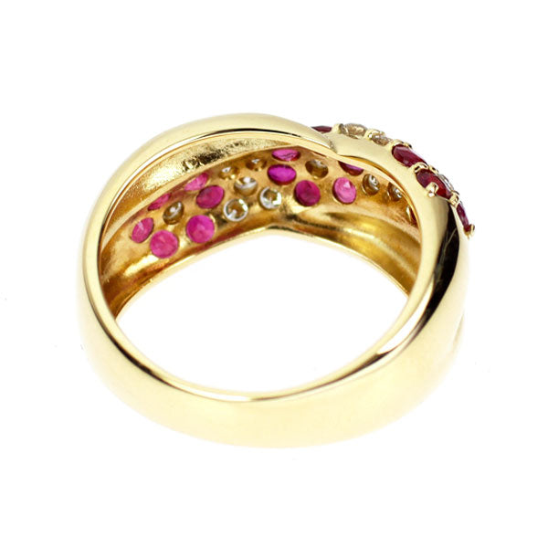 K18YG ルビー ダイヤモンド リング 1.00ct D0.30ct