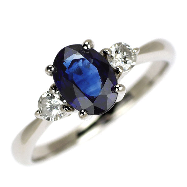 Pt900 サファイア ダイヤモンド リング 1.21ct D0.20ct