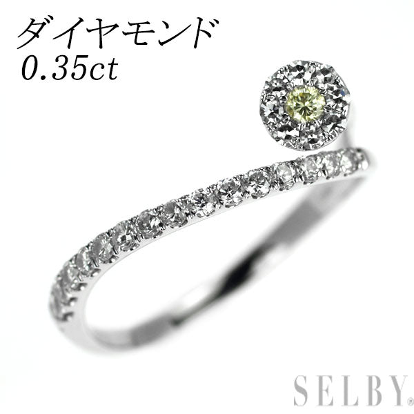 K18WG ダイヤモンド リング 0.35ct