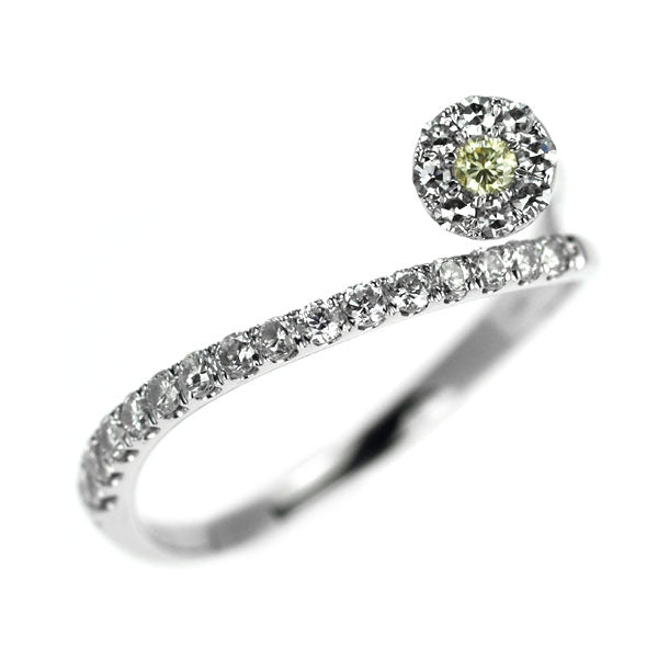 K18WG ダイヤモンド リング 0.35ct