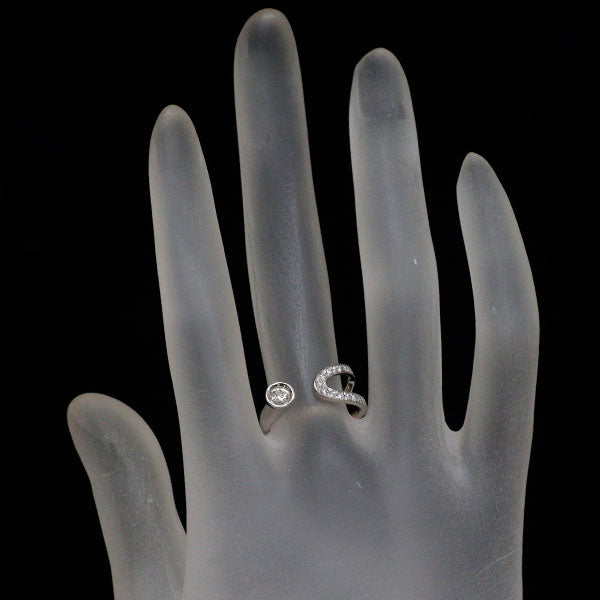 Pt900 多面カット ダイヤモンド フォーク リング 0.171ct VLY VS2 D0.16ct