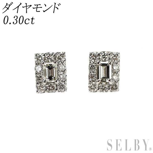 Pt900 ダイヤモンド ピアス 0.30ct