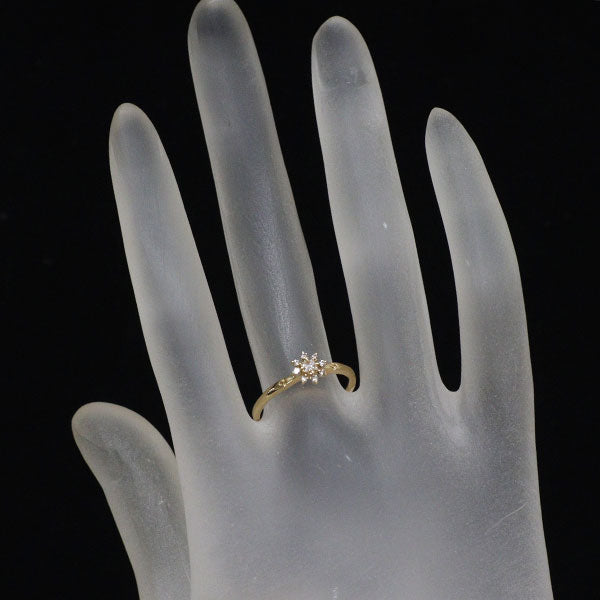 アガット K18YG ダイヤモンド リング 0.11ct