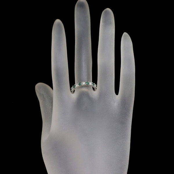 新品 希少 Pt950 ブラジル産 アレキサンドライト ダイヤモンド リング 0.44ct D0.33ct 【エスコレ】 ハーフエタニティ