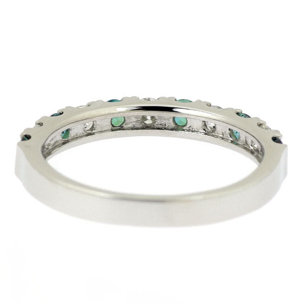 新品 希少 Pt950 ブラジル産 アレキサンドライト ダイヤモンド リング 0.44ct D0.33ct 【エスコレ】 ハーフエタニティ