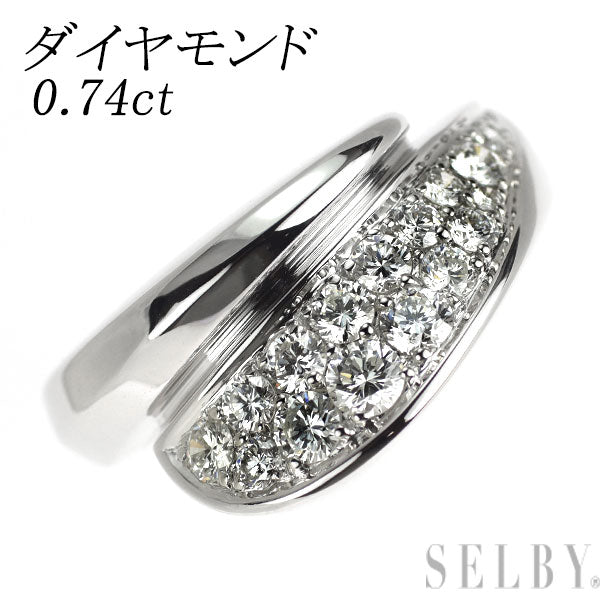 K18WG ダイヤモンド リング 0.74ct