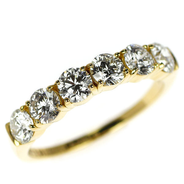 新品 K18YG 全石グレード付 ダイヤモンド リング 1.128ct H VS1-2 3EXHC-EXHC 【エスコレ】  ハーフエタニティ