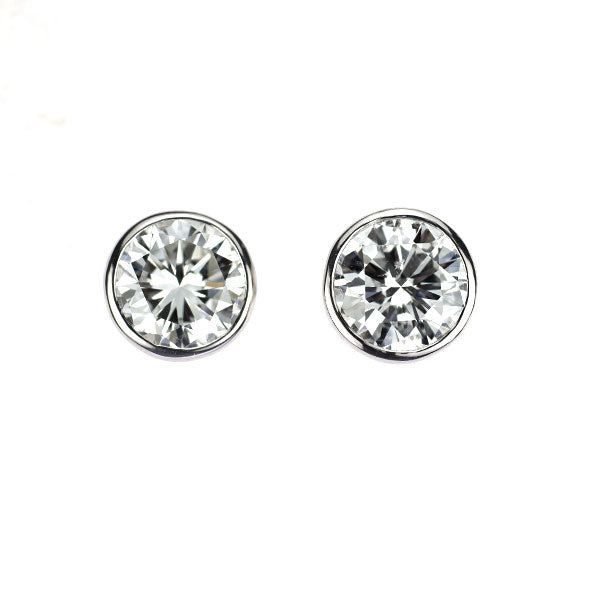 新品 Pt950/ Pt900 ダイヤモンド ピアス 1.494ct D/G SI1/SI2 G【エスコレ】