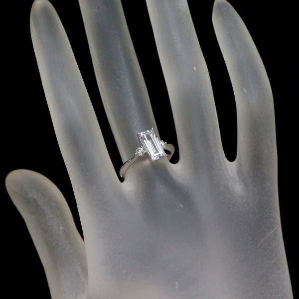 Pt900/K18YG ホワイトサファイア ダイヤモンド リング 1.71ct D0.15ct