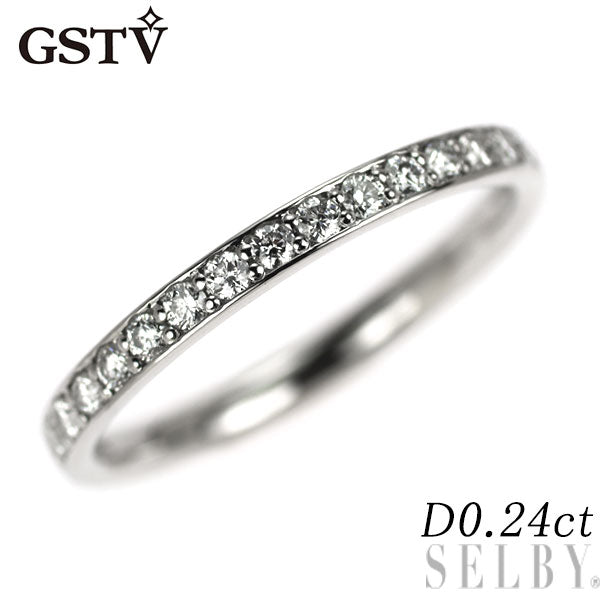 GSTV Pt950 ダイヤモンド リング 0.24ct ハーフエタニティ