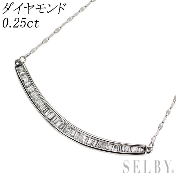 K18WG ダイヤモンド ペンダントネックレス 0.25ct