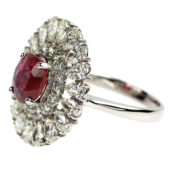 Pt900 タイ産 ルビー ダイヤモンド リング 2.04ct D1.87ct