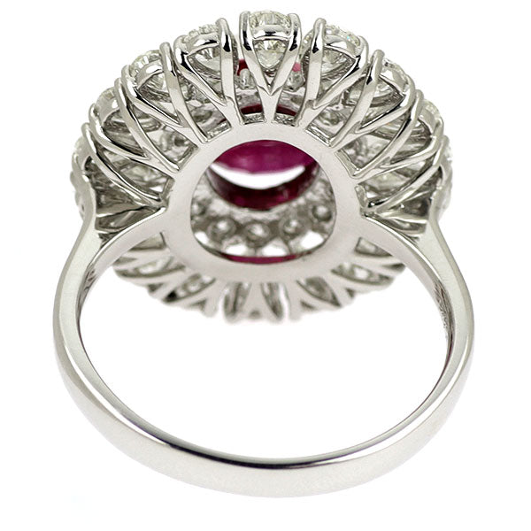 Pt900 タイ産 ルビー ダイヤモンド リング 2.04ct D1.87ct