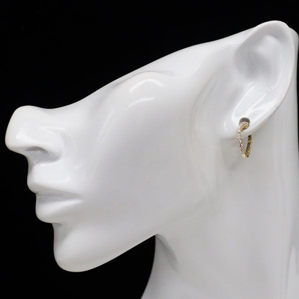 K18YG ダイヤモンド フープ ピアス 0.36ct