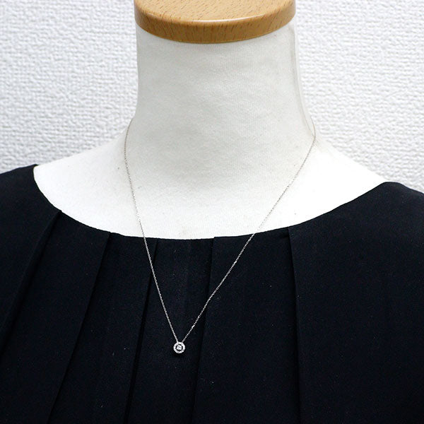 K18WG ダイヤモンド  ペンダントネックレス 0.06ct D0.08ct