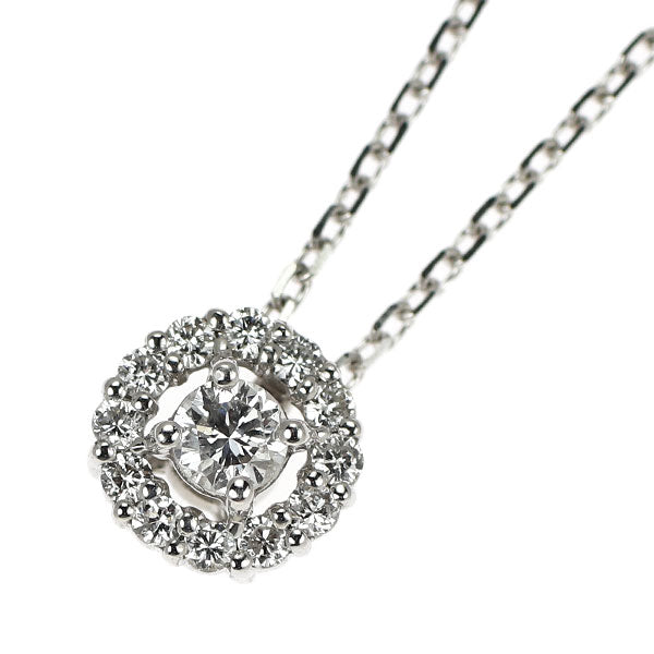 K18WG ダイヤモンド  ペンダントネックレス 0.06ct D0.08ct