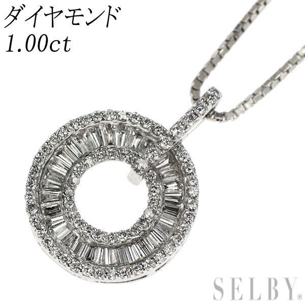 Pt900/Pt850 ダイヤモンド ペンダントネックレス 1.00ct