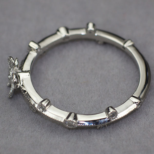アベリ/AbHeri Pt900 ダイヤモンド リング 0.10ct 169A 現行モデル フラワー