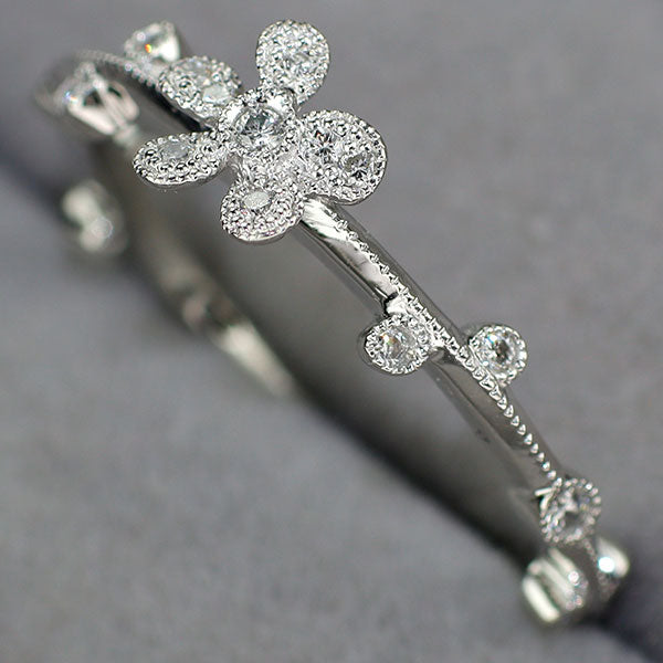 アベリ/AbHeri Pt900 ダイヤモンド リング 0.10ct 169A 現行モデル フラワー