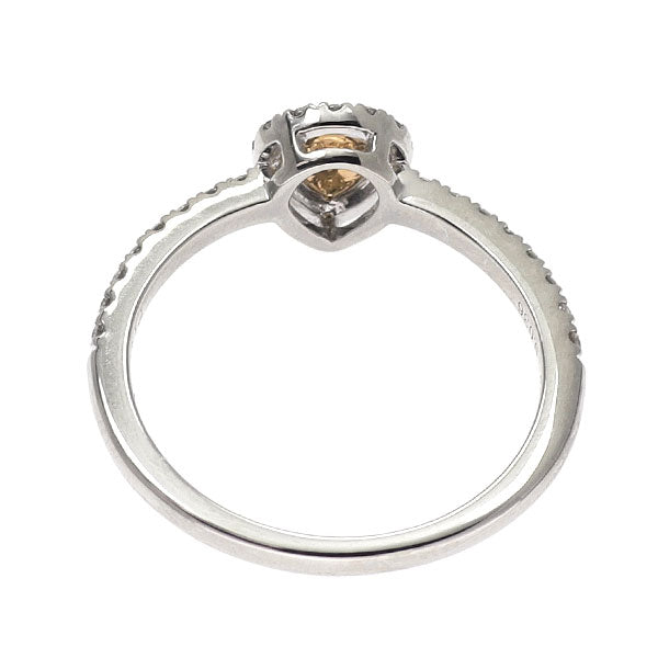 Pt900/ K18PG 天然ピンク/カラーレス ダイヤモンド リング 0.036ct PD0.03ct D0.23ct 希少